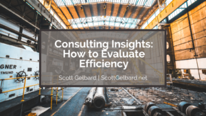 Scott Gelbard Consulting Insights: How to Evaluate Efficiency